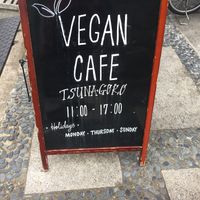 Sign outside at TSUNAGORO in Yokohama