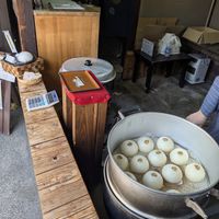 tofu buns at Tofu Manjyu Okutan Kiyomizu in Kyoto