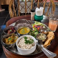 Vegan Thali at Nireas Healthy Haven in Palolem
