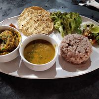 Vegan thali  at Nireas Healthy Haven in Palolem