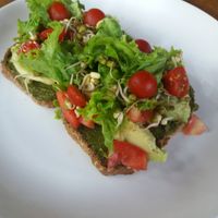 avocado toast at Nireas Healthy Haven in Palolem