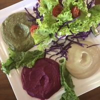 hummus at Nireas Healthy Haven in Palolem