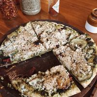 Vegan Pesto Pizza!!  at Nireas Healthy Haven in Palolem