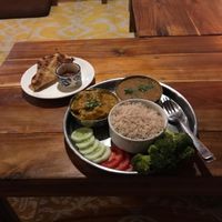 Vegan Thali at Nireas Healthy Haven in Palolem
