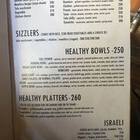 Menu at Nireas Healthy Haven in Palolem