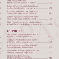 Some options under the inspired section also at The Tapas Kitchen  in West Kirby