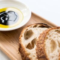 bread, oil and vinegar at The Tapas Kitchen  in West Kirby