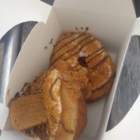 MASSIVE vegan biscoff doughnuts at Perk Cafe in Inverness