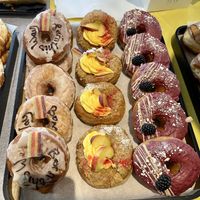 Pride vegan doughnuts   at Perk Cafe in Inverness