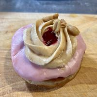 One of two vegan options in Nov 25. Peanut butter and jam based   at Perk Cafe in Inverness
