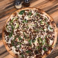 Vegan Sausage Pizza at 48 North Pizzeria in Portland