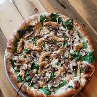 Vegan Chicken Florentine Pizza at 48 North Pizzeria in Portland