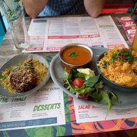 Ragda pattice and vegan biryani at Tamatanga in Birmingham