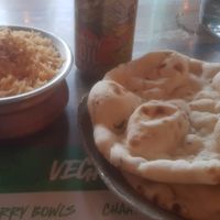 Rice and naans (vg) at Tamatanga in Birmingham