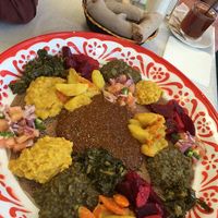 Veggie combo for 4! at Embilta Cafe & Restaurant in Atlanta