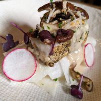 Course 3 - Mushroom tofu at L'Orygine in Quebec