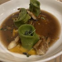 Service 4 (mushroom tortellini)  at L'Orygine in Quebec