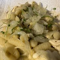 pasta with tofu at L'Orygine in Quebec