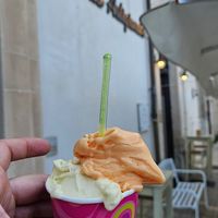 Vanilla and orange flavours at Belfiore Gelato e Cioccolato in Siracusa