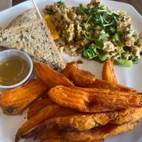 Vegan Scramble w/ Sweet Potato  at Revelations Cafe in Lutz