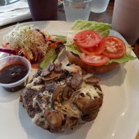 Vegan burger at Revelations Cafe in Lutz