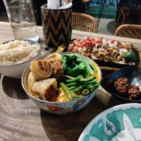 Kare kare and garlic rice at Cosmic - Poblacion in Makati