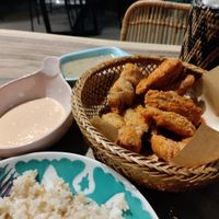 Chikin with mayo and gravy at Cosmic - Poblacion in Makati