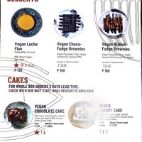 desserts menu at Cosmic - Poblacion in Makati