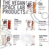 the vegan space lab products menu at Cosmic - Poblacion in Makati