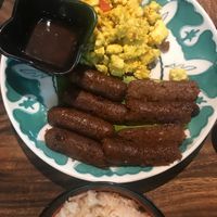 Best ‘Longganisa’ and tofu ‘eggs’ with garlic rice at Cosmic - Poblacion in Makati