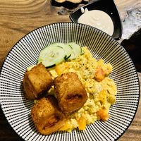 Tofu scramble with cordon bleu  at Cosmic - Poblacion in Makati