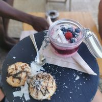 Raspberry Coconut Fool at Laundry Lounge in Sagres