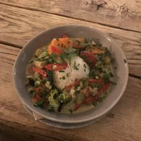 vegan vegetable curry at Laundry Lounge in Sagres