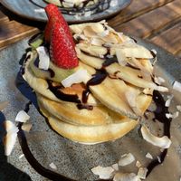 Pancakes really dry, Not enough sauce  at Laundry Lounge in Sagres