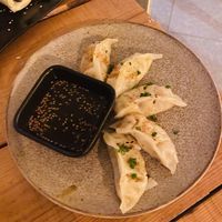 Veggie (vegan) gyozas  at Laundry Lounge in Sagres
