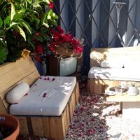 lovely backyard terrace at Laundry Lounge in Sagres