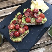 Avocado-tomatoes Toast:P at Laundry Lounge in Sagres