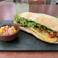 Courgette/zucchini sandwich   at Caléndula in Mendoza