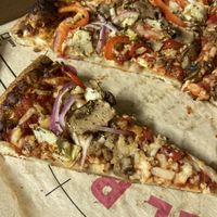 Vegan cheese at Rapid Fired Pizza in Troy