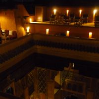 Roof top and ground floor at Dar Cherifa in Marrakech