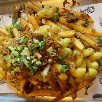Loaded Mac fries  at Biff's x Brewdog - Dalston in North London