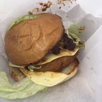 BBQ burger  at Biff's x Brewdog - Dalston in North London