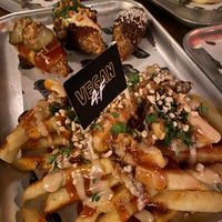 Loaded fries and wings  at Biff's x Brewdog - Dalston in North London