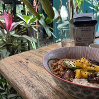 Table with ElCaribo Bowl in the foreground.  at Gypsea in Puerto Viejo De Talamanca