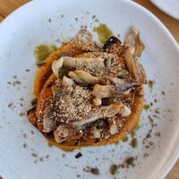 Pumpkin with oyster mushrooms at Harvest Kitchen in Tanunda