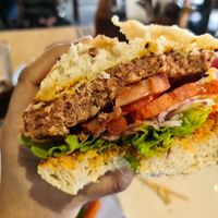 Vegan burger at Coolum Surf Club in Coolum Beach