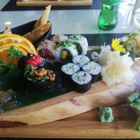 Vegan sushi platter €17 at Sushimari in Funchal