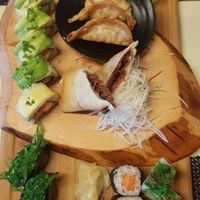 Vegan sushi platter at Sushimari in Funchal