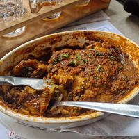 Excellent vegan lasagne at Domus in Leuven