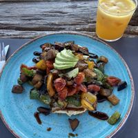 Vegetarian Breakfast (which is actually vegan) at Luno in Santorini